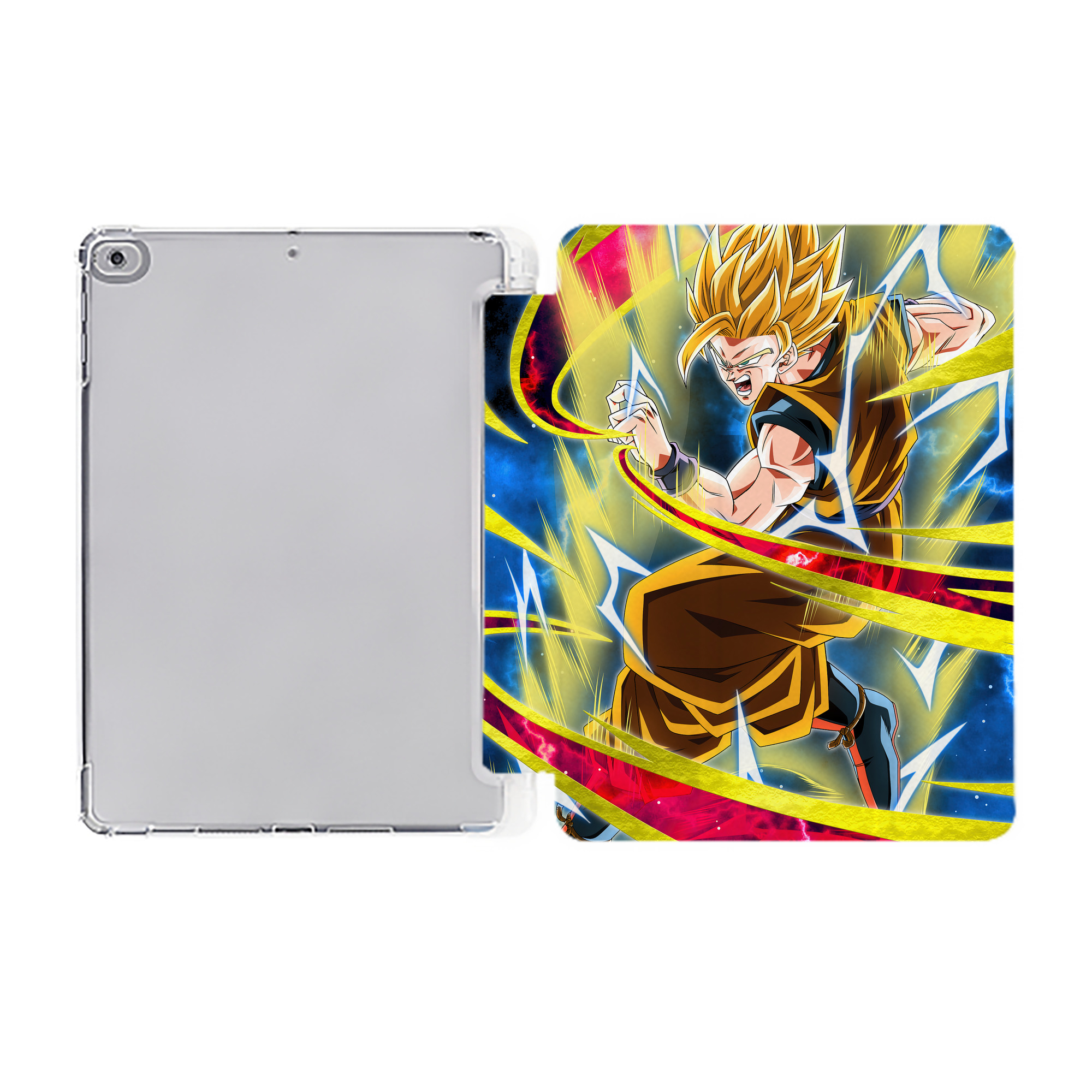（画像用） ドラゴンボール DRAGON BALL IPad ケース ペン収納付き 三つ折りスタンド PUレザー×シリコン 対応機種9.5/10.5/10.9インチ